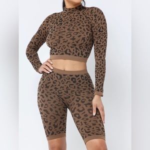 Cropped Biker Set